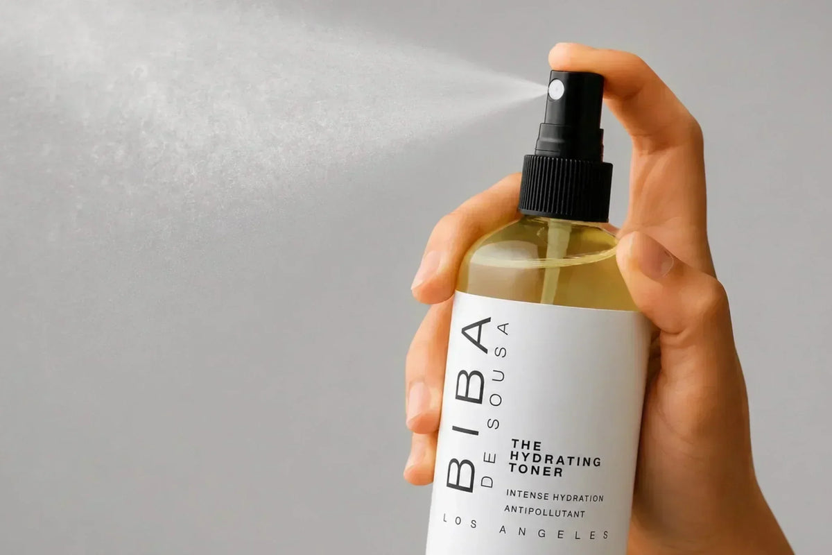 BIBA Hydrating Toner facial mist for lightweight skin hydration.