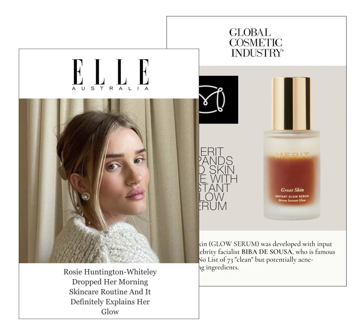 Biba de Sousa featured in ELLE Australia and Global Cosmetic Industry